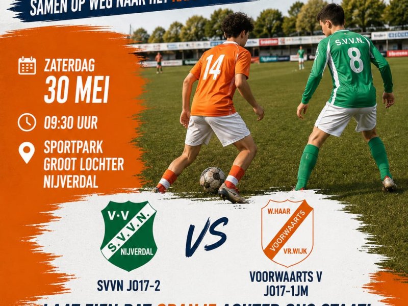 Kom Jo17 aanmoedigen voor kampioenschap