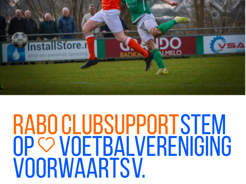 Rabo ClubSupport is gestart: stem op V.V. Voorwaarts!