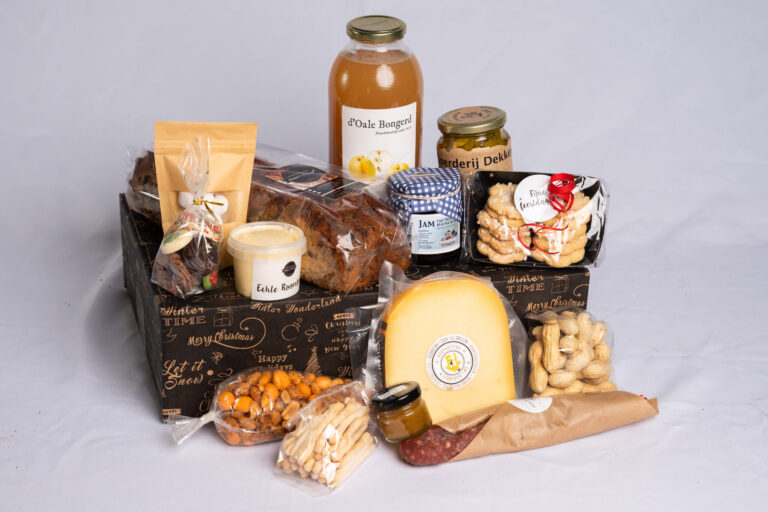 Twents kerstpakket, in geschenkdoos